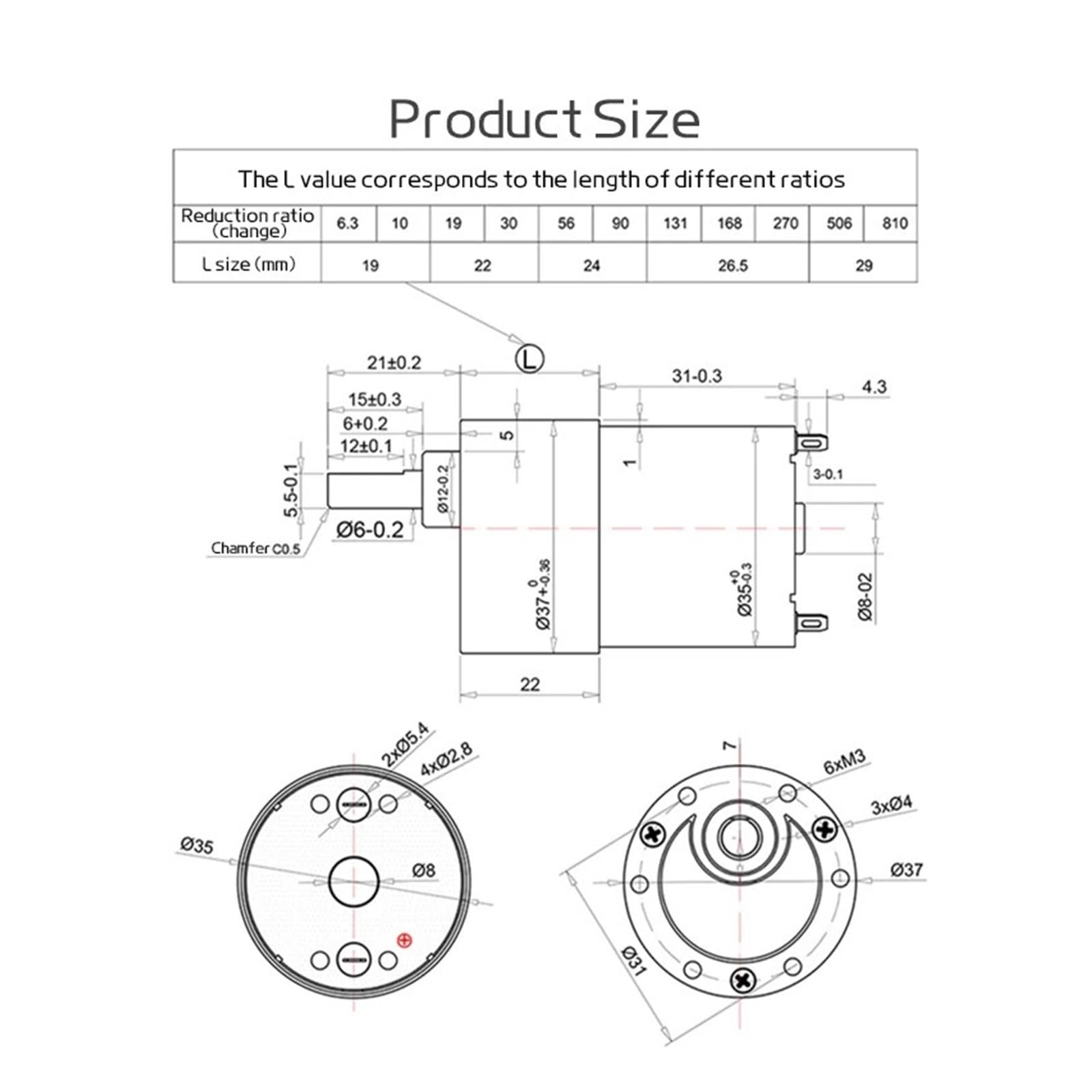 Silnik z przekładnią o średnicy 37 mm, wykonany w całości z metalu, mimośrodowy o wysokim momencie obrotowym 2,5–960 obr./min(22RPM,24V Bracket Motor)