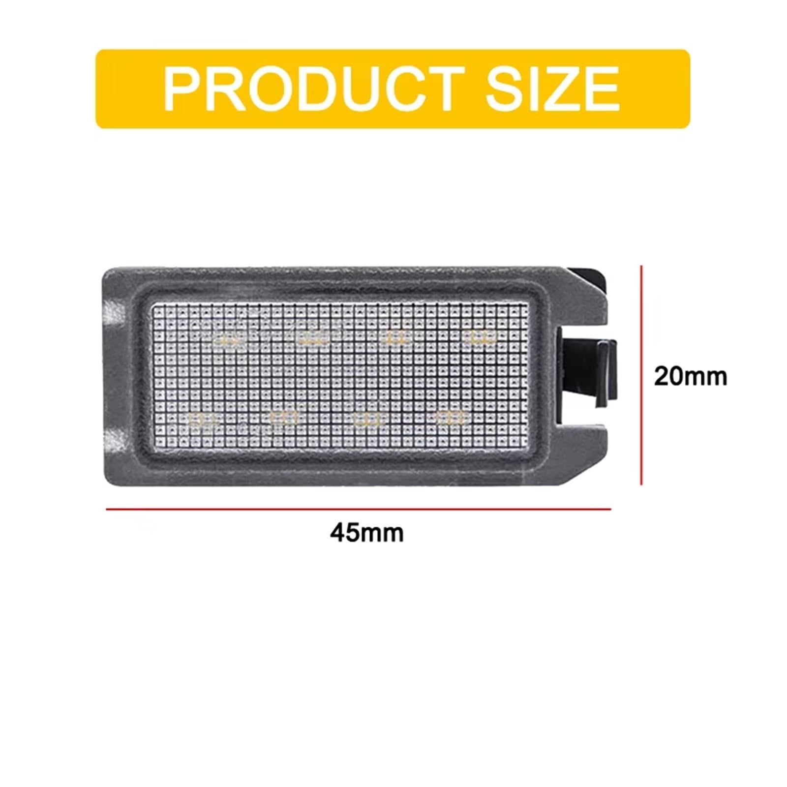 Luces de matrícula para Jeep Grand Cherokee 2014-2020 y Compass 2014-2017. Conjunto de luz de matrícula blanca