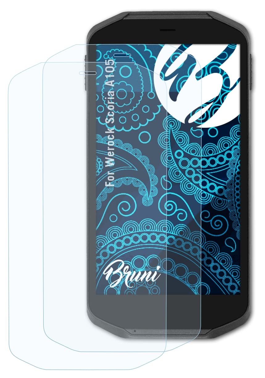 BruniScreen Protector compatible with Werock Scoria A105 Protector Film, crystal clear Protective Film (2X)