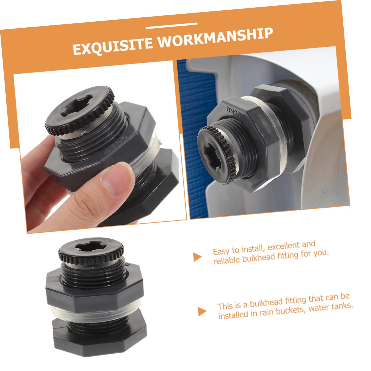 CIYODO Water Tank Connector Rain Connect Fittings Lightweight and Pvc Connector