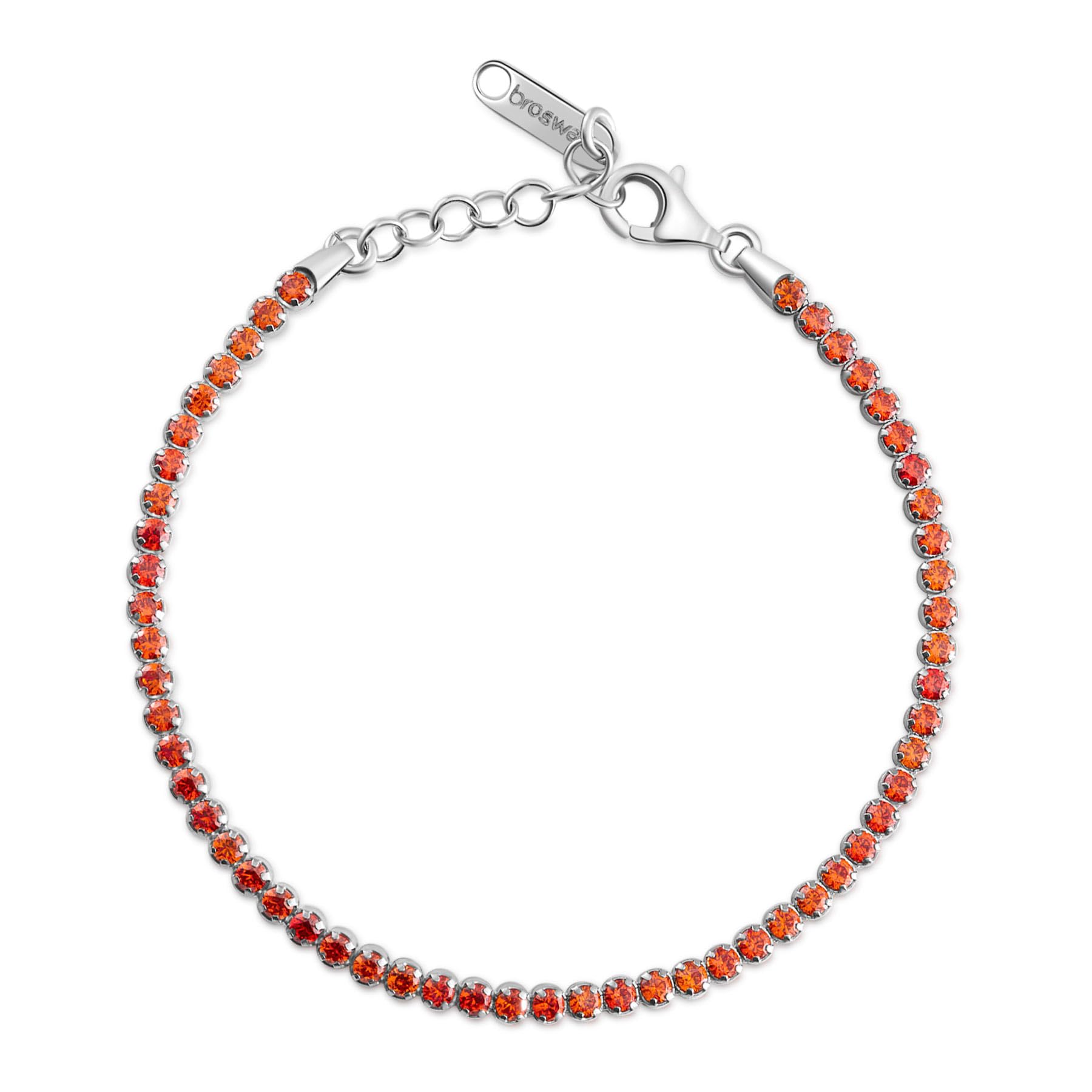 Brosway Bracciale Donna, Bracciale Tennis in Argento e Vitamin Orange | Collezione Fancy - FVO21