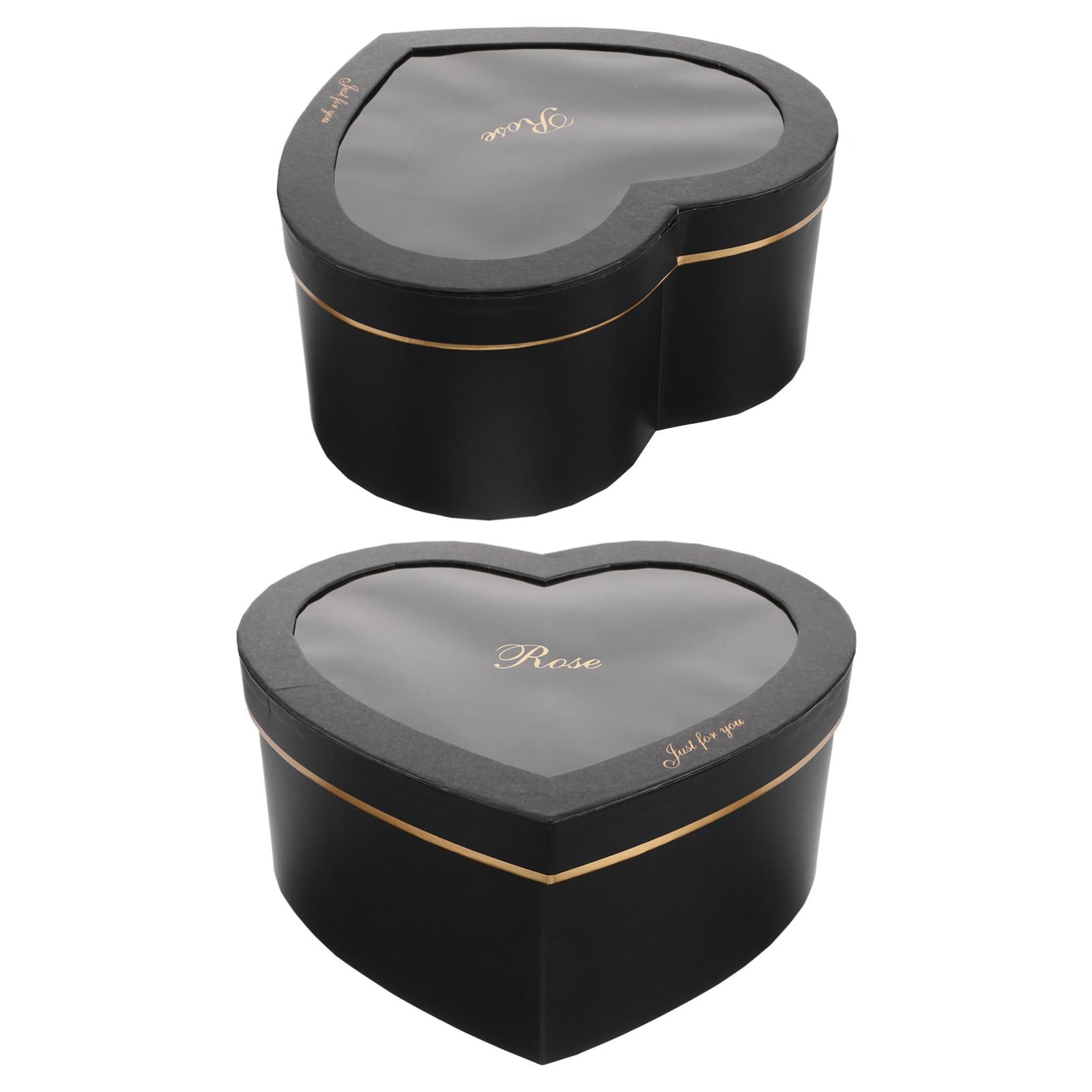 Healvian 2stücke Herzform Geschenkboxen Mit Fenster Schwarze Diy Verpackung Für Blumen Parfüm Und Make-up Für Valentinstag Hochzeiten Geburtstage Und Besondere Anlässe
