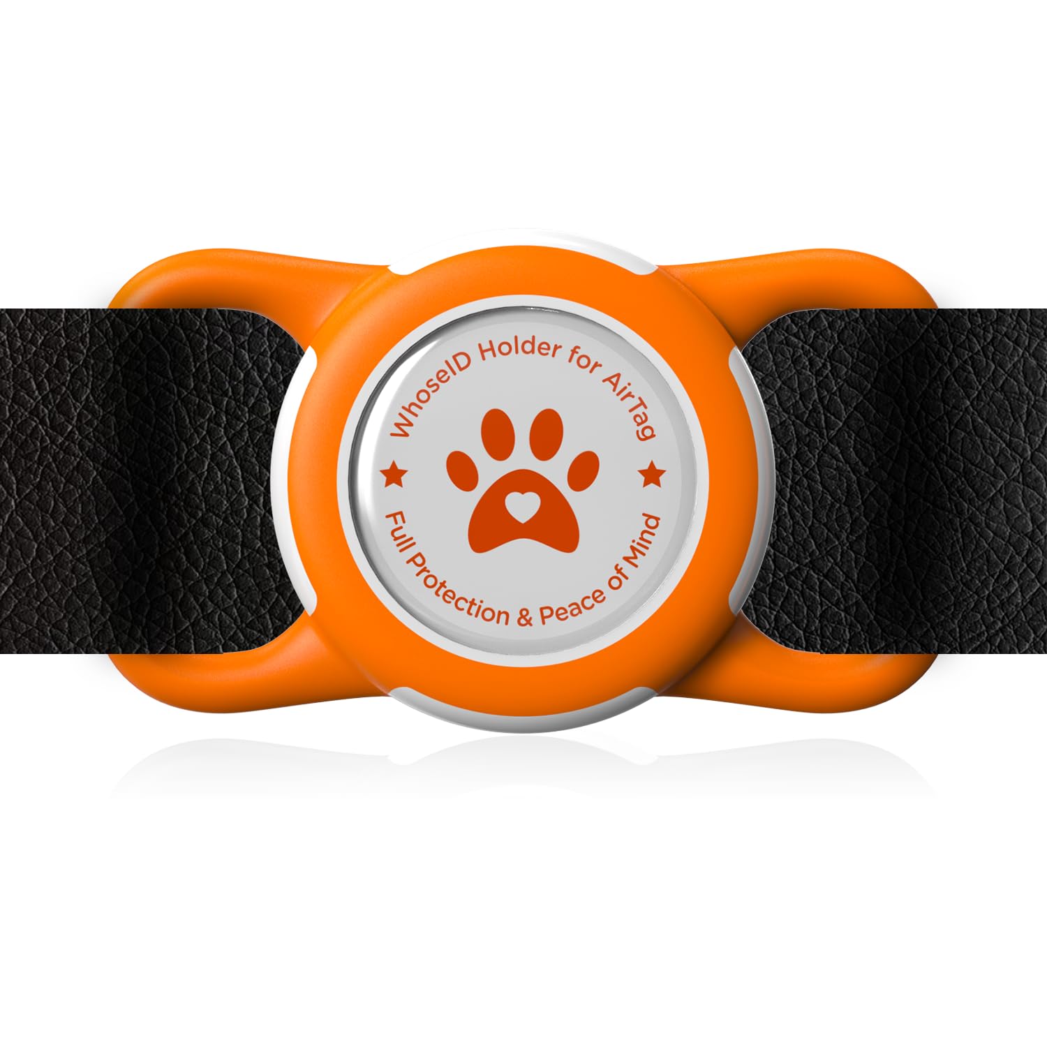 Airtag Dog Collar Holder, Durable & Lightweight Airtag Case, Slide-on Waterproof Protective Air Tag Holder for Dog Collar - for Dogs and Cats (Orange,