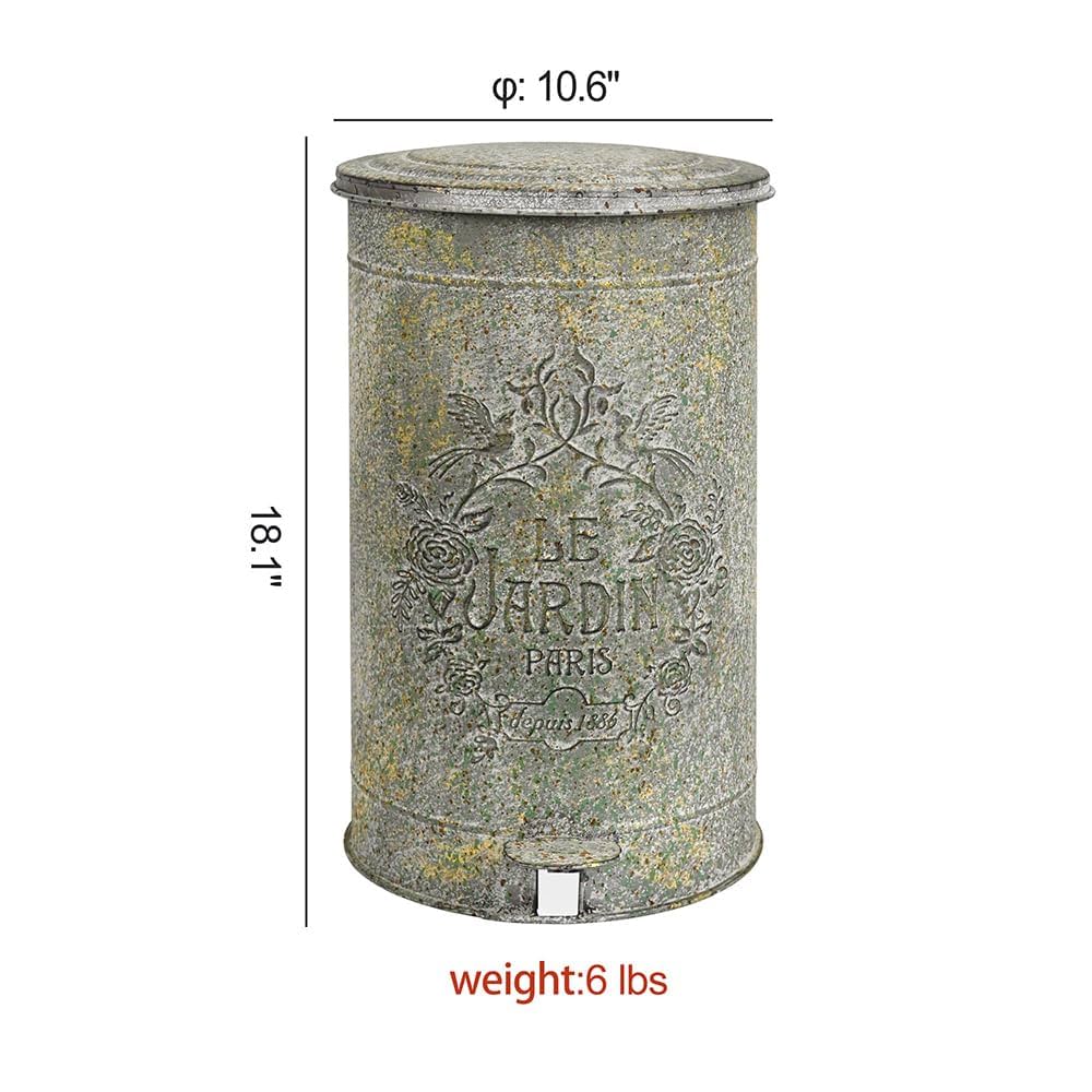 Amazon.com: Zokyntrix Retro Outdoor Trash Can with Lid 17L