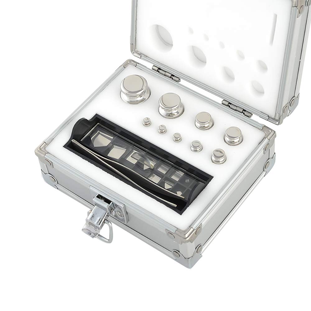 Huanyu Pesos de calibración clase F1 1 mg-100g 21pcs acero inoxidable ECO caja de aluminio (1mg-100g 21pcs)