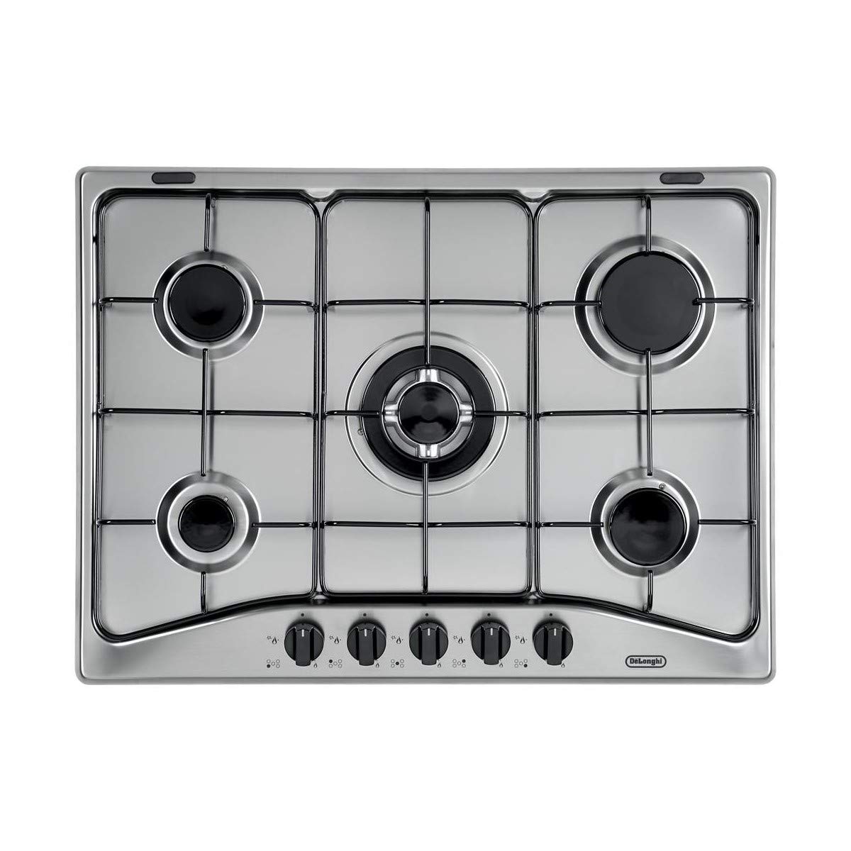 DeLonghi YAF 57 ASV Integrado Encimera de gas Acero inoxidable hobs - Placa (Integrado, Encimera de gas, Acero inoxidable, Acero inoxidable, Acero esmaltado, Giratorio)