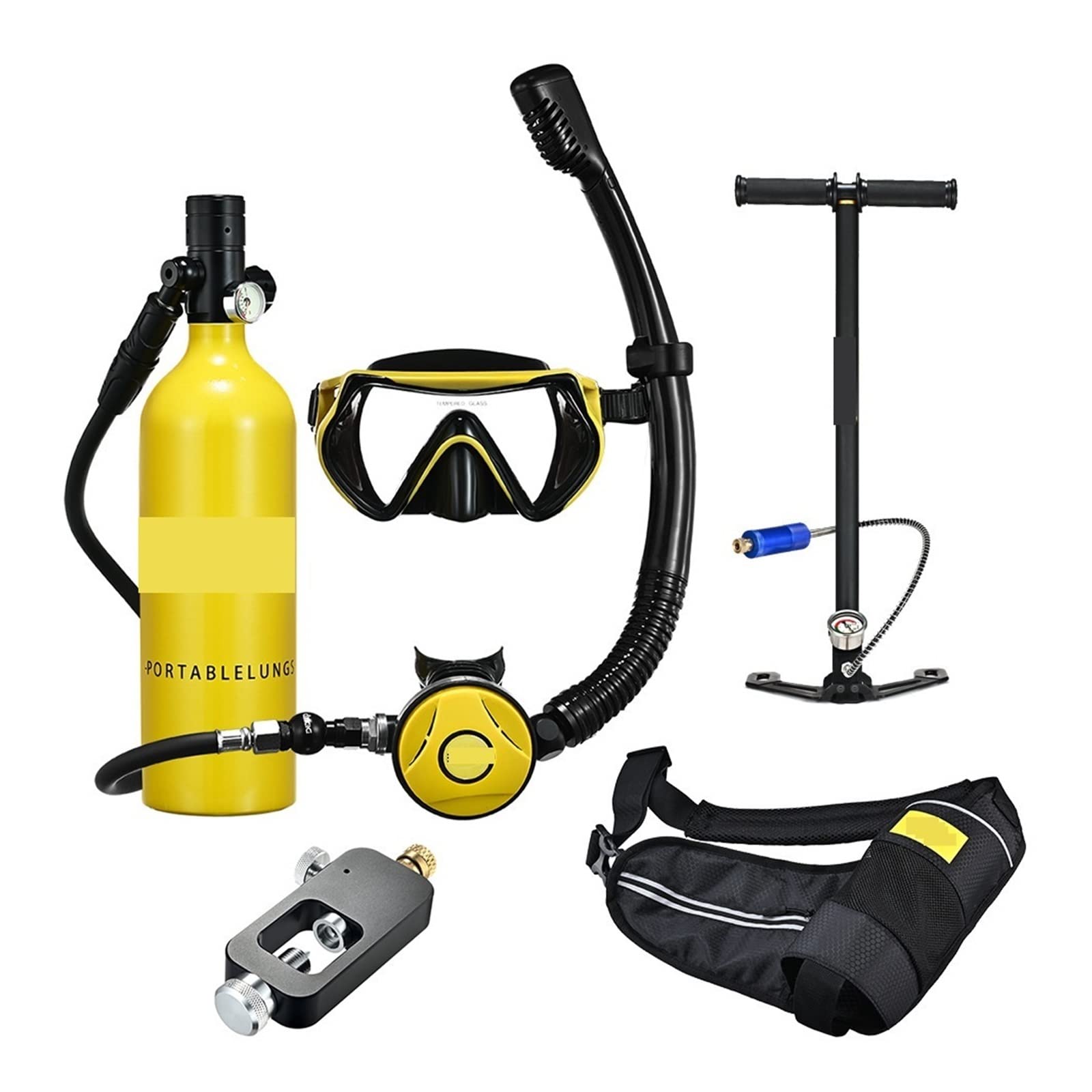Dcdcd Blackhead In Yellow Bottle Snorkel Underwater Diving Rebreather Portable Deep Snorkeling Equipment(Blackhead In Yellow Bottle)