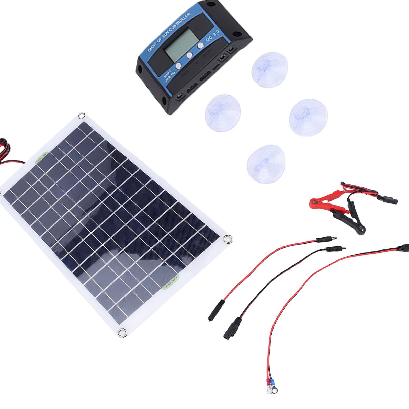 Kaeltsyn Multicolor Flexible Photovoltaic Power Generation 50W Set Highlighting Monocrystalline Panel And Mppt Controller Excellent For Low Power Demands And Off Framework Living Mppt Controller