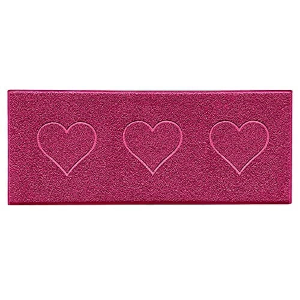 Nicoman Heart Embossed Runner Rug - 60 cm x 150 cm - Pink