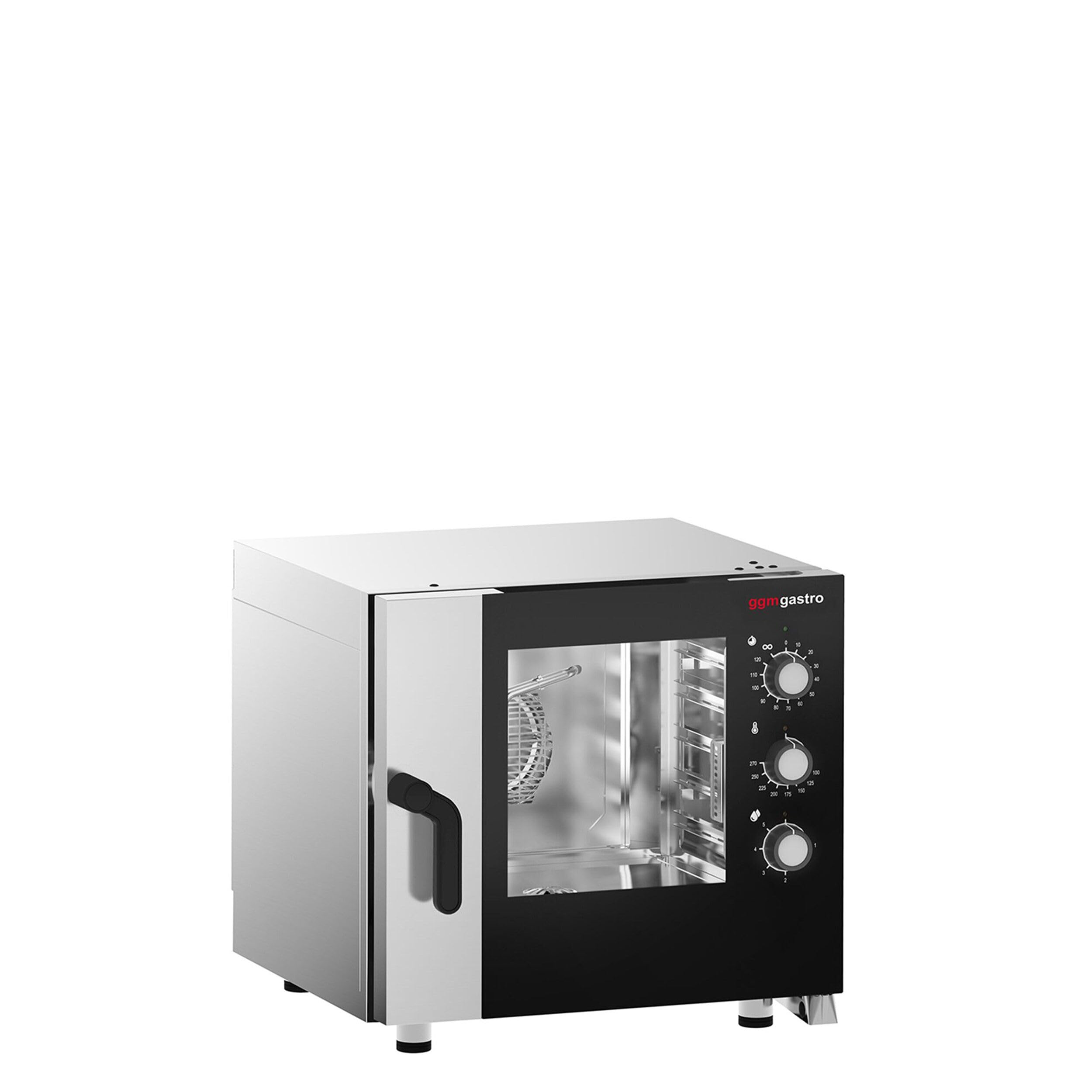 GGM Gastro Kombidämpfer 5x GN 1/1 Manuell | Ideal für Dauereinsatz, hochwertige Edelstahlbauweise, einfache Reinigung, platzsparend stapelbar, intuitive Bedienung