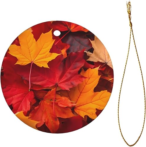 Adornos colgantes para árbol de Navidad con hojas de otoño, colgantes de bolsamochila para mujer, decoración de interiores de automóvil, colgantes