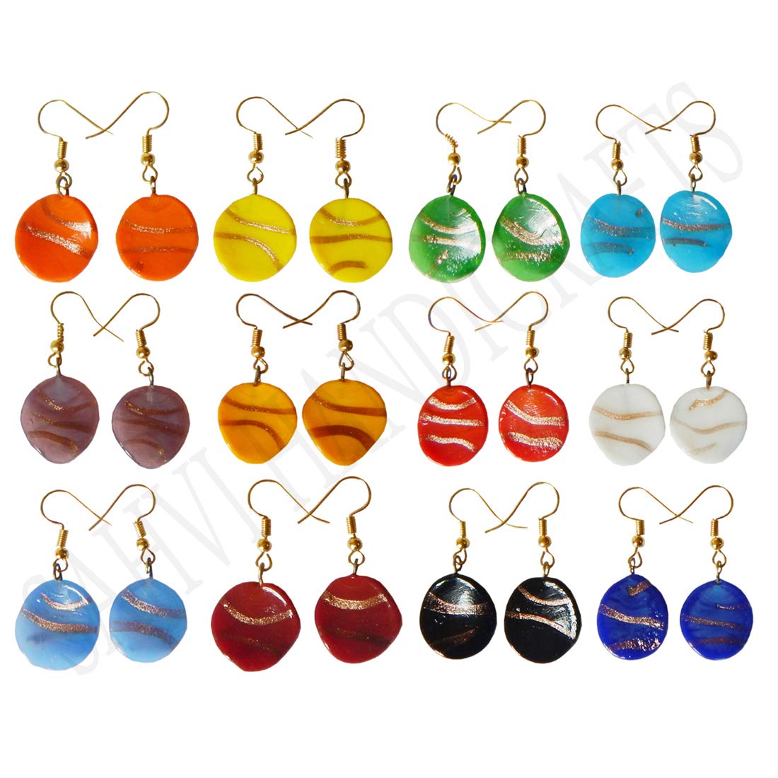 SAHVI HANDICRAFTS Earrings Combo Girls/Womens Round Shape Glass Bead Dangle Earrings Combo Set Pack of 12 Pairs (Multicolour) (B08WX7BWYM) Amazon Price History, Amazon Price Tracker
