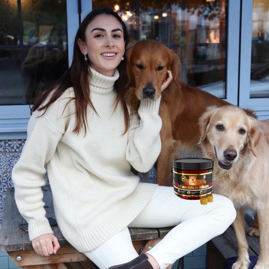 Sollievo contro Stitichezza Cane - 60 bocconcini masticabili lassativi per la stitichezza per i cani