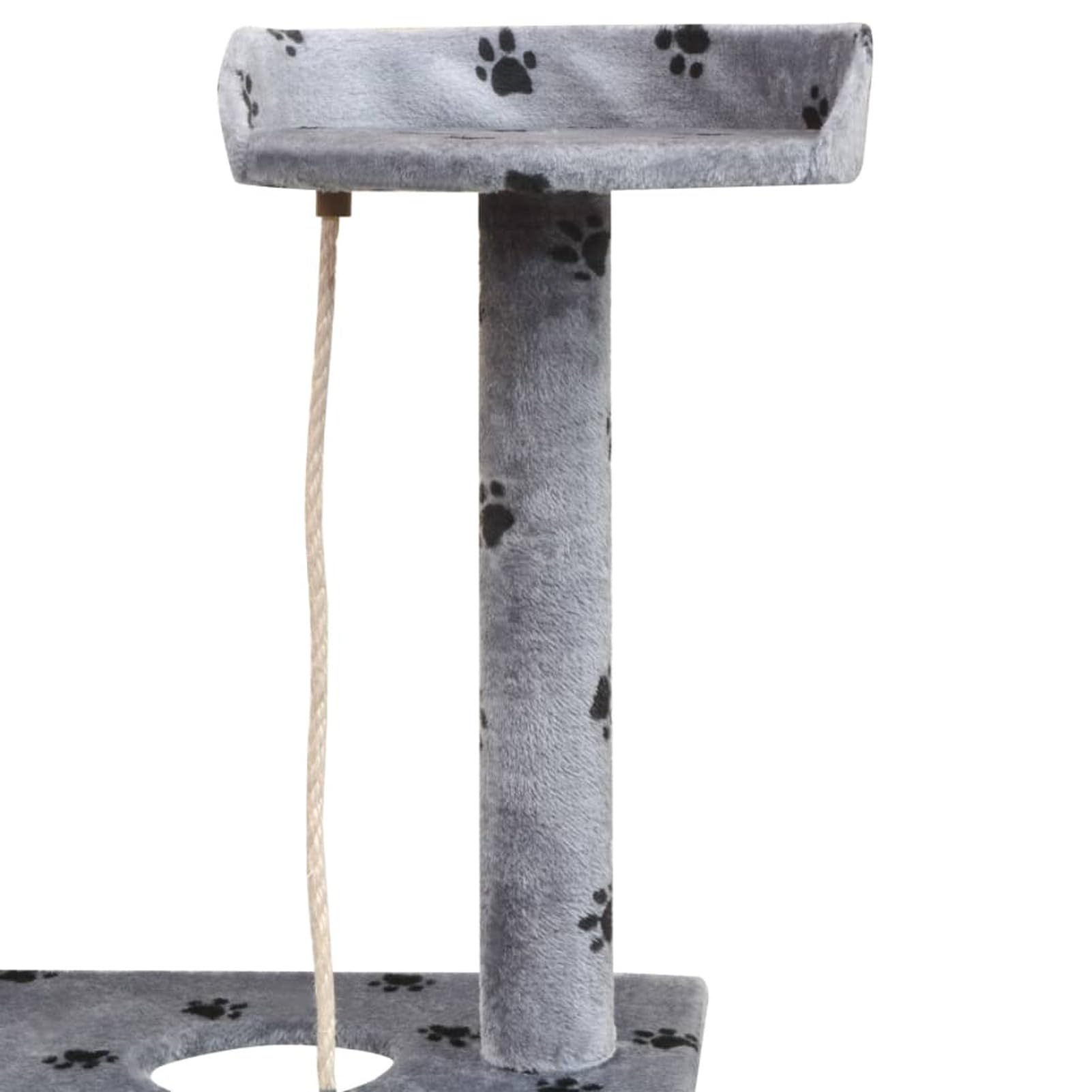 ShGaxin Drapak dla kotów, sizalowy drapak dla kotów, drapak dla kotów, akcesoria dla kotów wieżowych, przystawek dla kotów, domek dla kota, 150 cm, szare odciski stóp