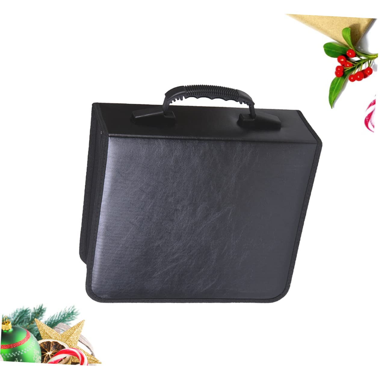 ORFOFE Borsa per CD e Dvd Auto Slot Organizer Custodia Scatola di Ricambio in Tela Cerniera Pratica per Conservare CD e Dvd Bianca