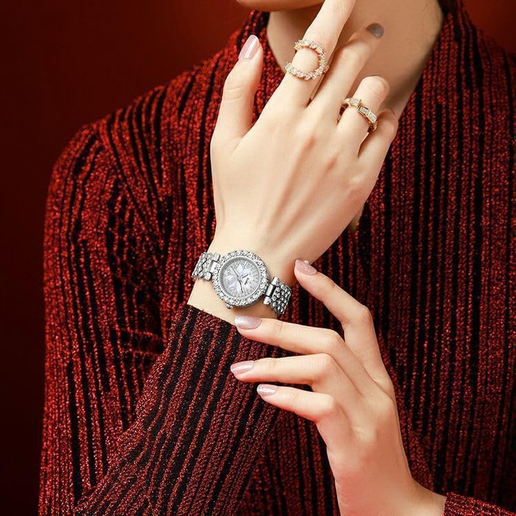 3Pcs Women Ladies Luxury Watches Wholesale Flower Diamond Bracelet Watch Round Dial Analog Quartz Wristwatches - Image 7