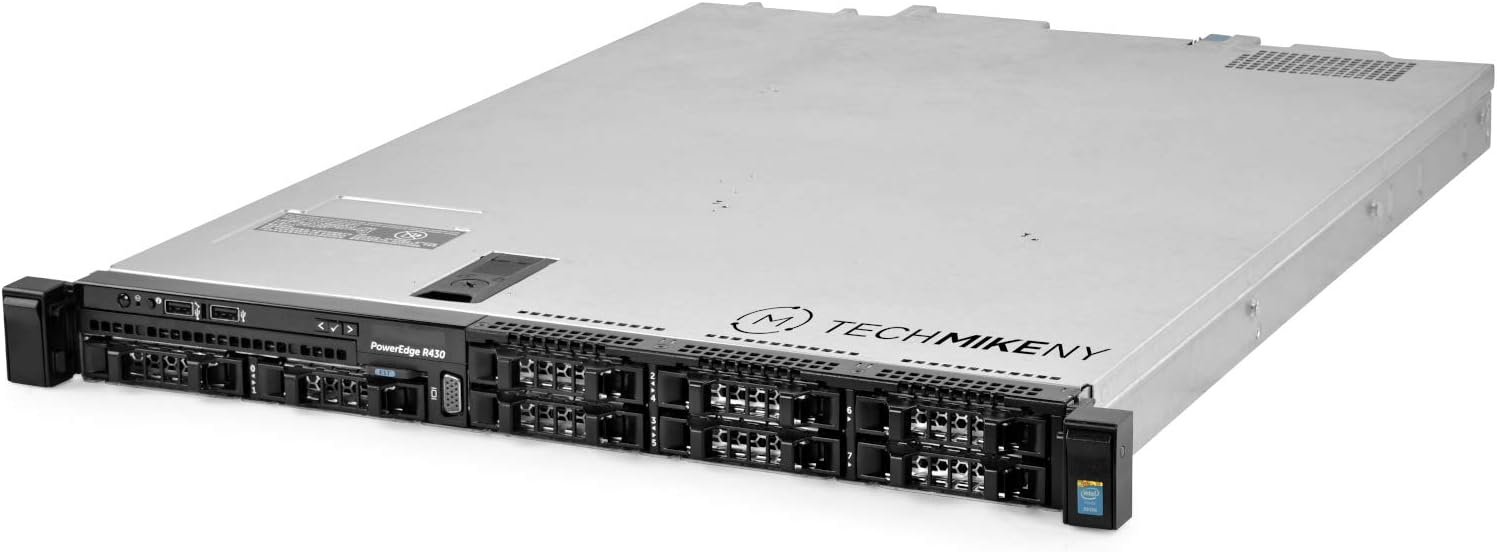 TechMikeNY Server 8-Bay SFF 3.40Ghz 12-Core 128GB RAM 2X 300GB + 6X 1TB PowerEdge R430 (Renewed)
