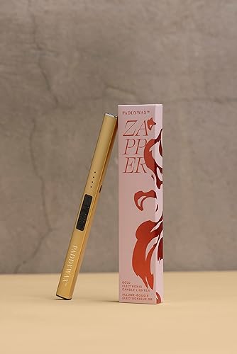 Miniatura 2 de Paddywax Encendedores electrónicos recargables USB sin llama, encendedor eléctrico de velas, 7.5 pulgadas de largo, dorado