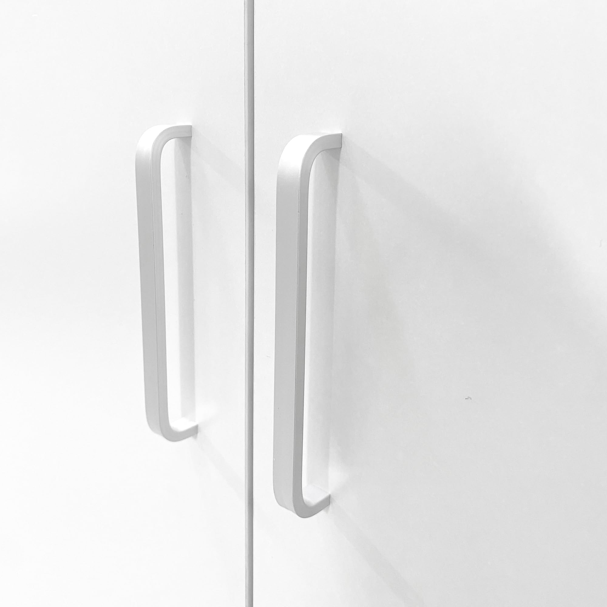 Bissolo Casa Armadio Multiuso Bianco Opaco 120x50x170 cm con 3 Ante e 2 Cassetti, Mobile con Tubi Appendiabiti in Laminato, Armadio per Camera da Letto, Ripostiglio e Garage