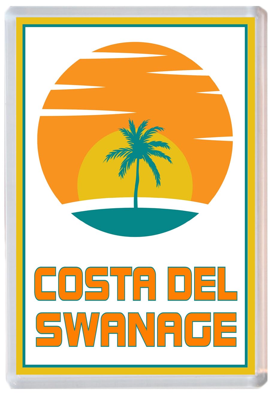 Costa del Swanage - Jumbo Fridge Magnet 96 x 67mm