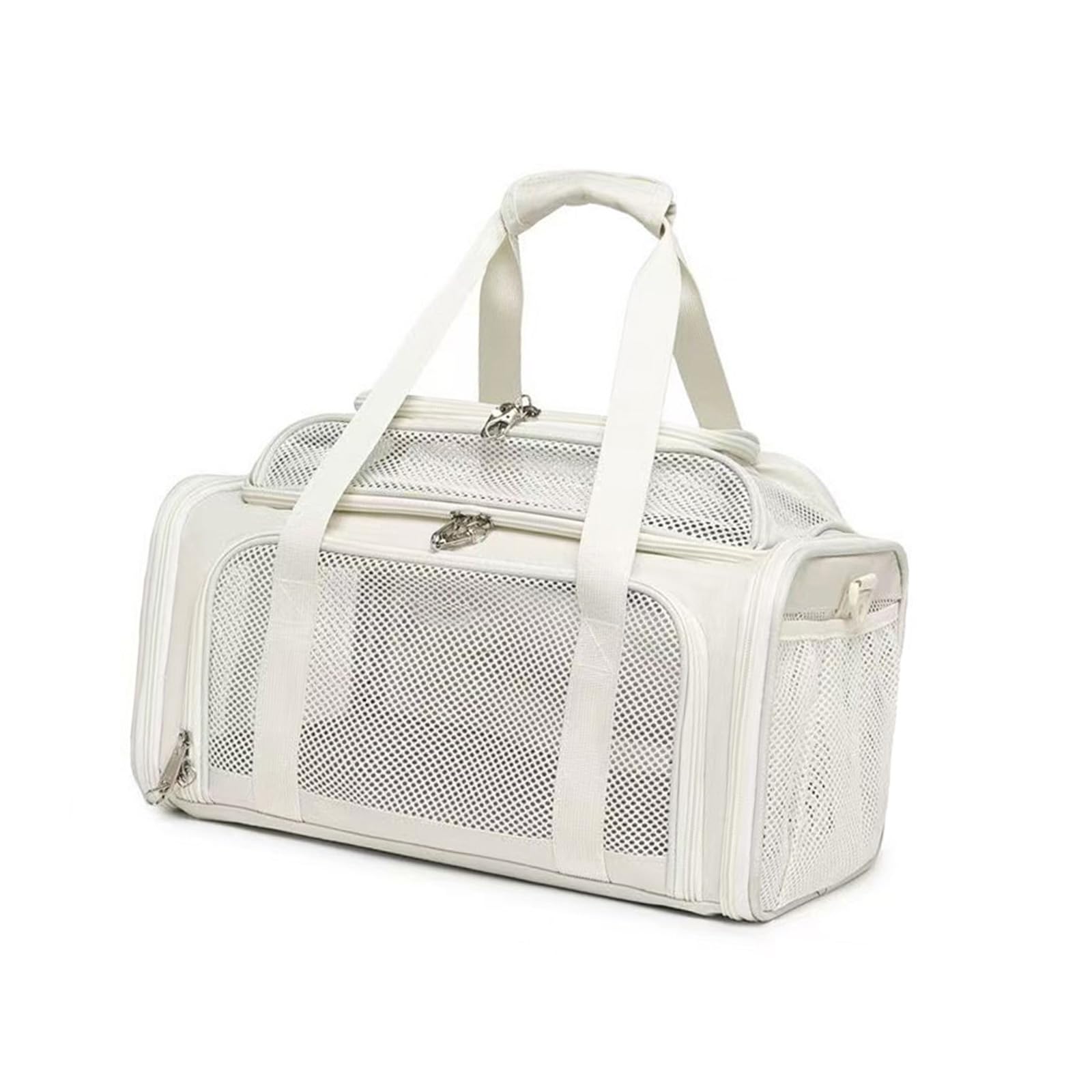 Sac de transport pour chats extensible avec entrée latérale et aération