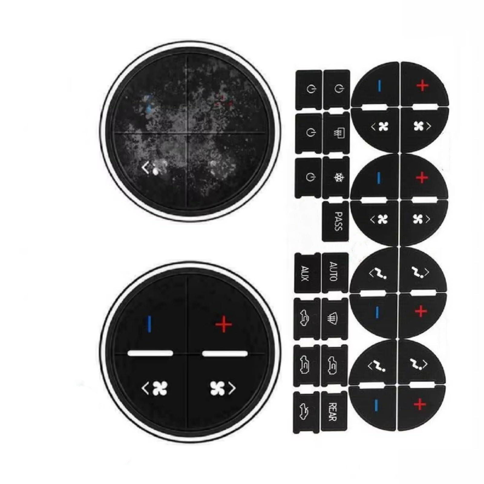 Modification Interior Compatible with Silverado LT LTZ 2007 2008 2009 2010 2011 2012 2013 Car Button AC Central Control Sticker PVC Climate Repair Accessory