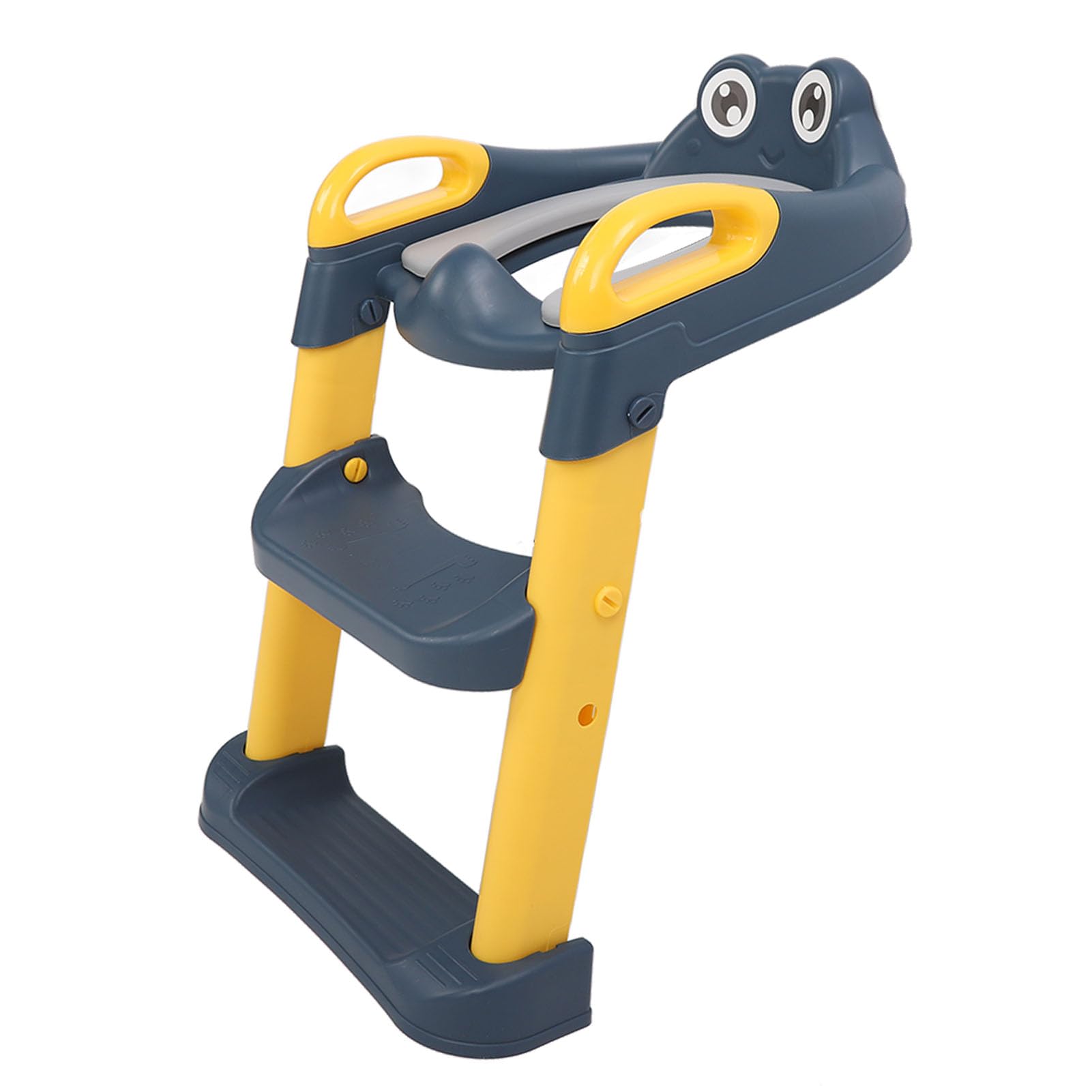 Asiento de Entrenamiento para Ir Al Baño para Niños con Escalera Ajustable para Niños Pequeños Material de PU Suave a Prueba de Salpicaduras (Amarillo)