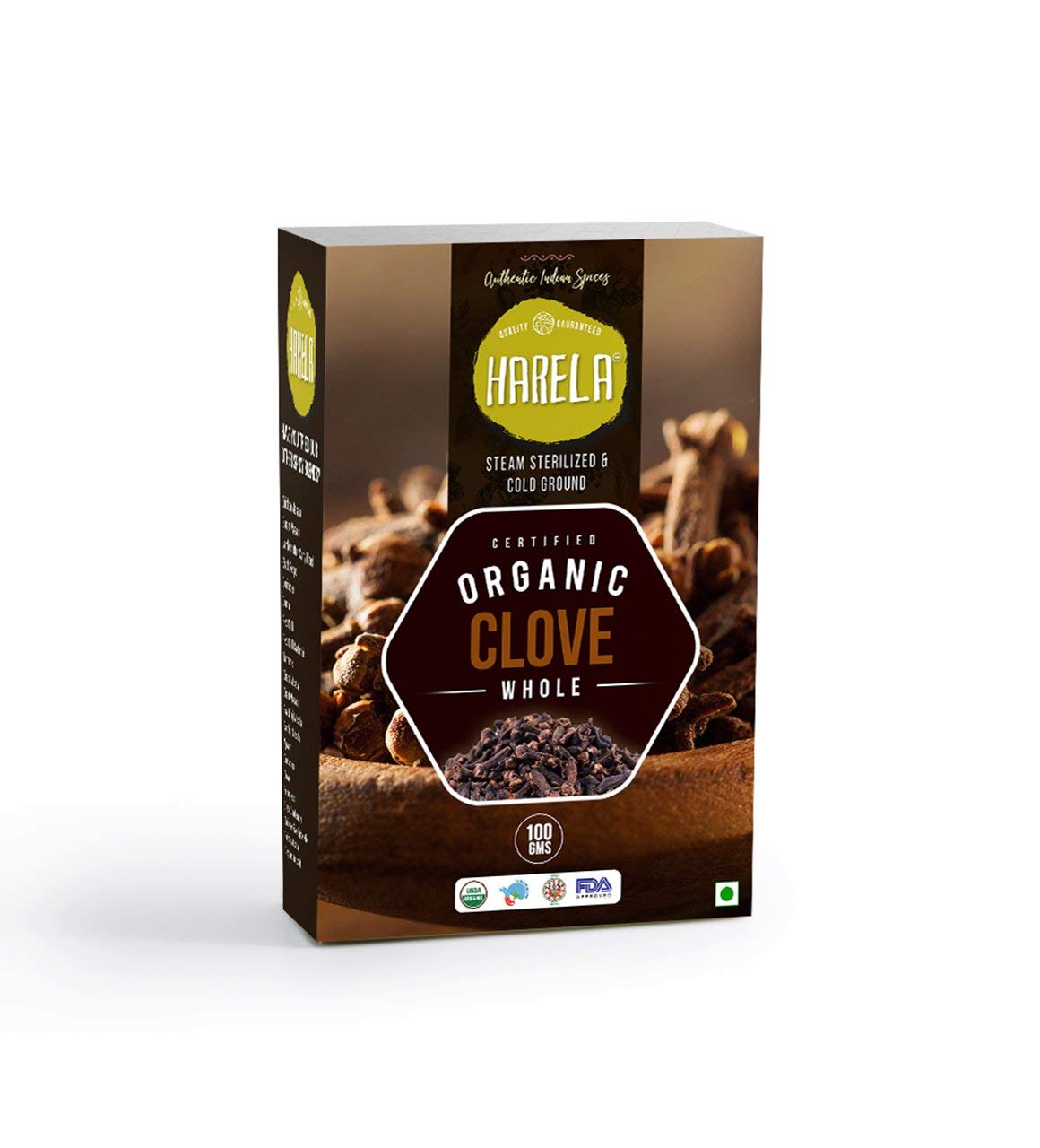 Harela Certified Organic Clove (Whole) | Cold-Pressed & Steam Sterilized | No Additives, Preservatives | Pure & Natural | 100g