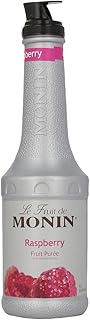 Monin Fruit Puree, Raspberry, 33.8 Ounce Bottles
