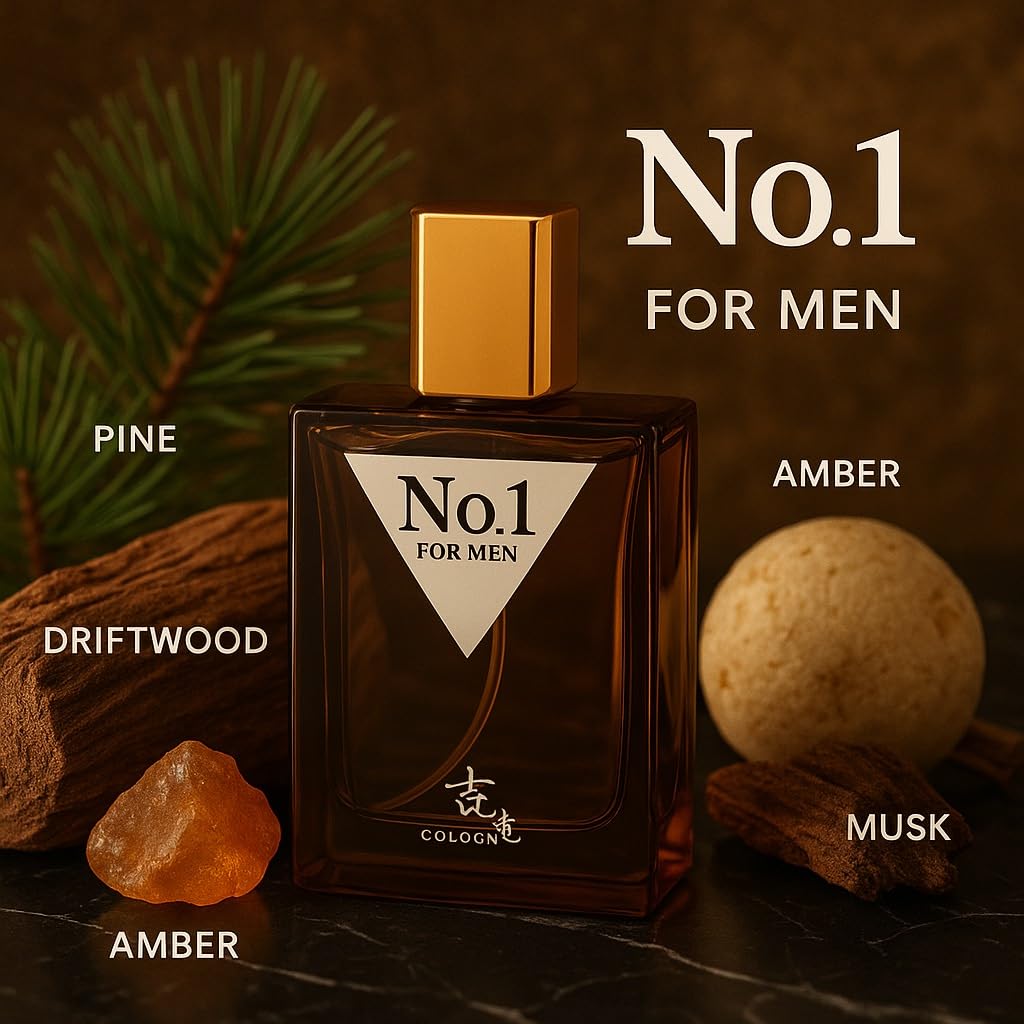 Men's Cologne with Pine, Driftwood, Amber and Musk Fragrance, Eau de Parfum, Long Lasting Perfume for Men 55ml (1.8 fl.oz) - Image 2
