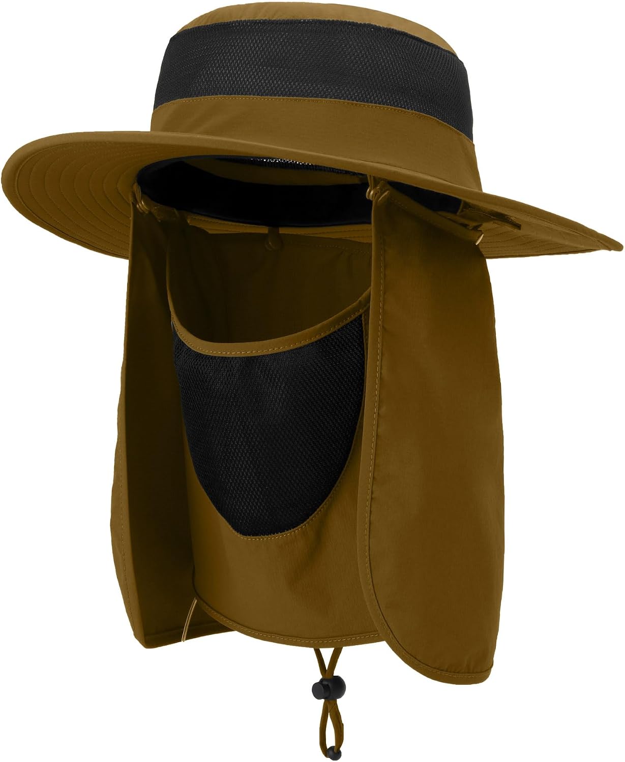 Outdoor Sun Hat UPF 50 Protection Waterproof Fishing hat Face Cover Summer Neck Flap Hat image 2