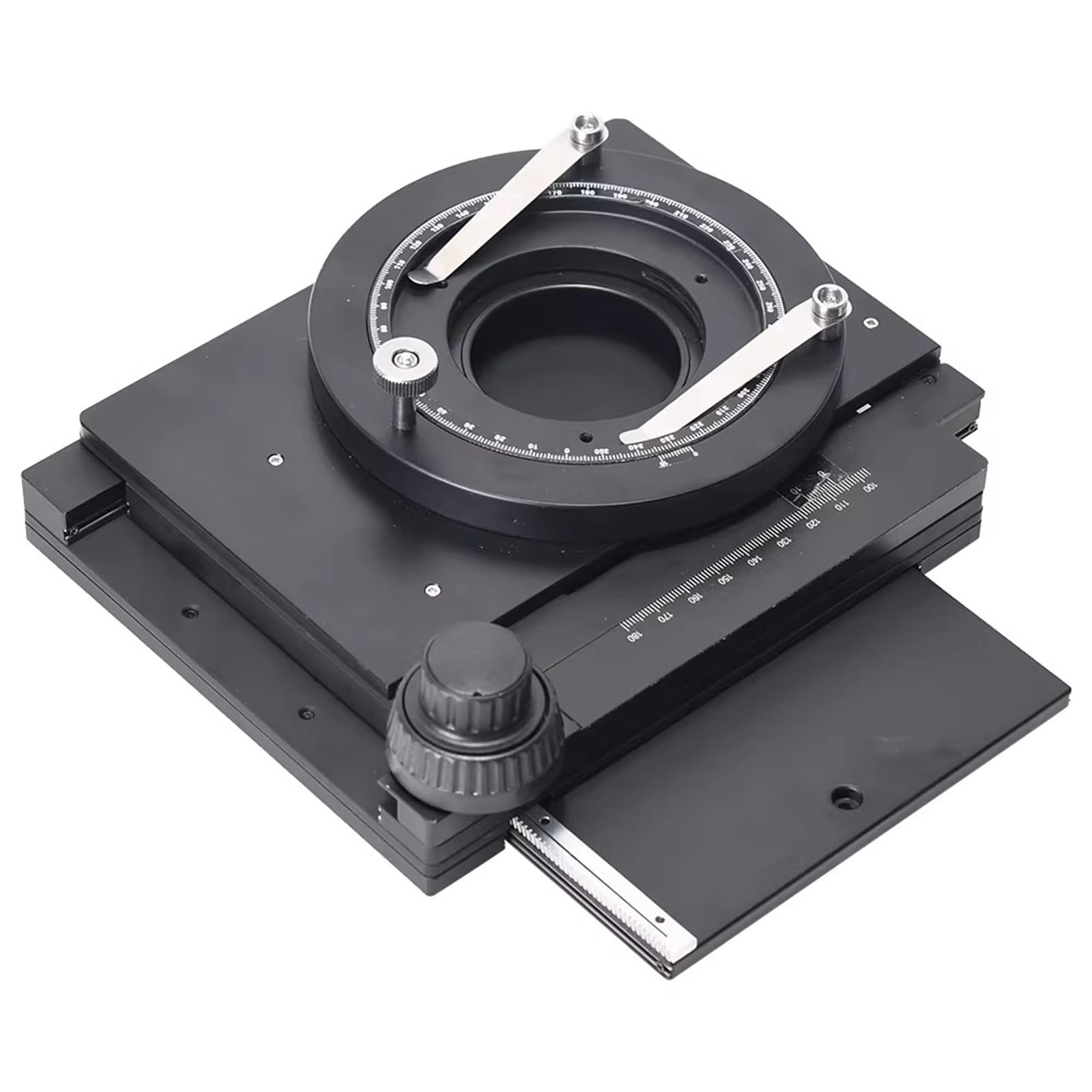 Mesa deslizante de microscopio, plataforma móvil manual de alta precisión, rango de viaje X de 75 mm, rango Y de 65 mm, precisión de lectura de 1 mm para inspección de zoom y microscopios estéreo