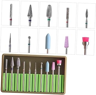 HONMEET Juego Completo de Brocas para Uñas Cabezal de Pulido de Uñas de Cerámica de Color Verde para Manicuristas o Aficionados al Arte de Las Uñas