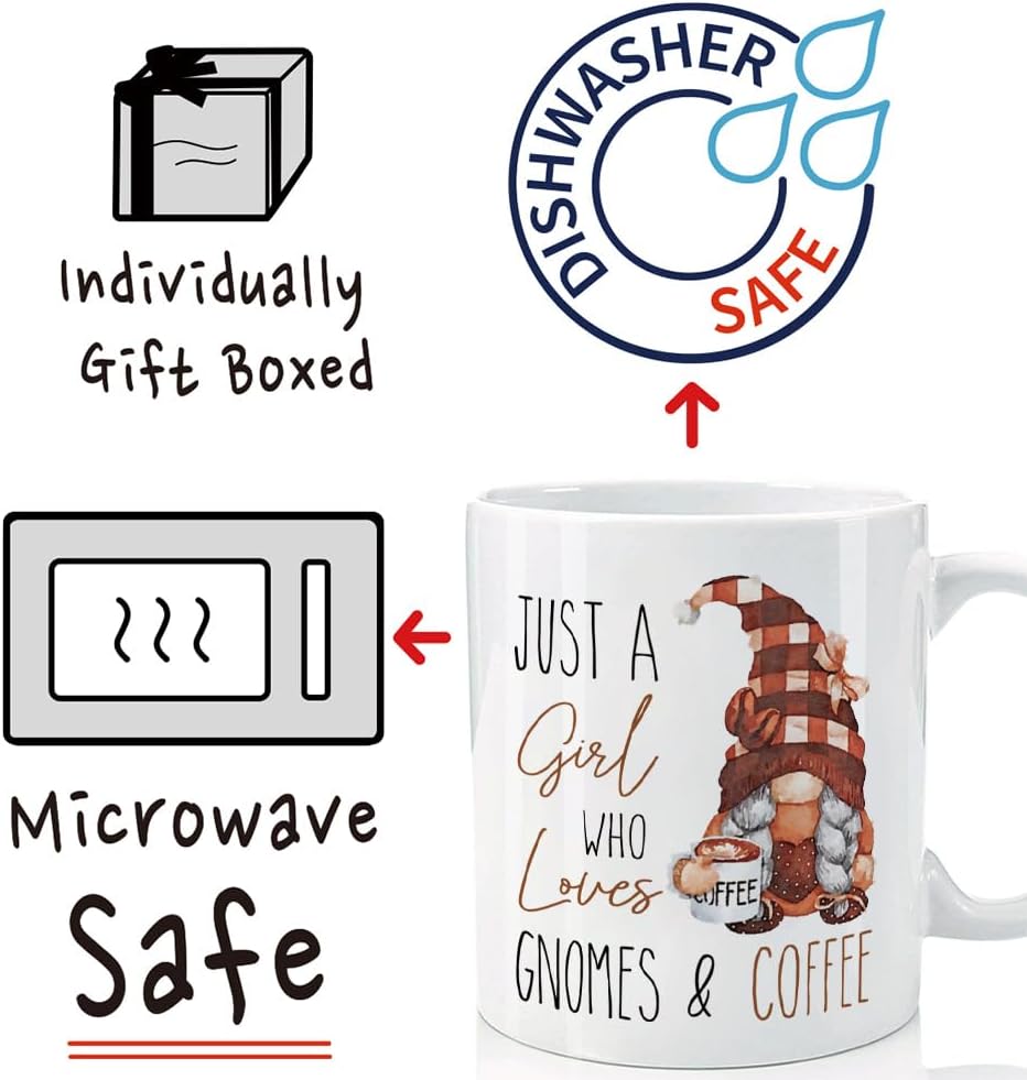Novelty Gnomes Coffee Mug Gift for Coffee Lover Gnome Lover, Who Loves Gnomes And Coffee Funny Gnome Mug Gift, Coffee Bar Gifts, Birthday Christmas Gifts for Gnome Lover - Image 5