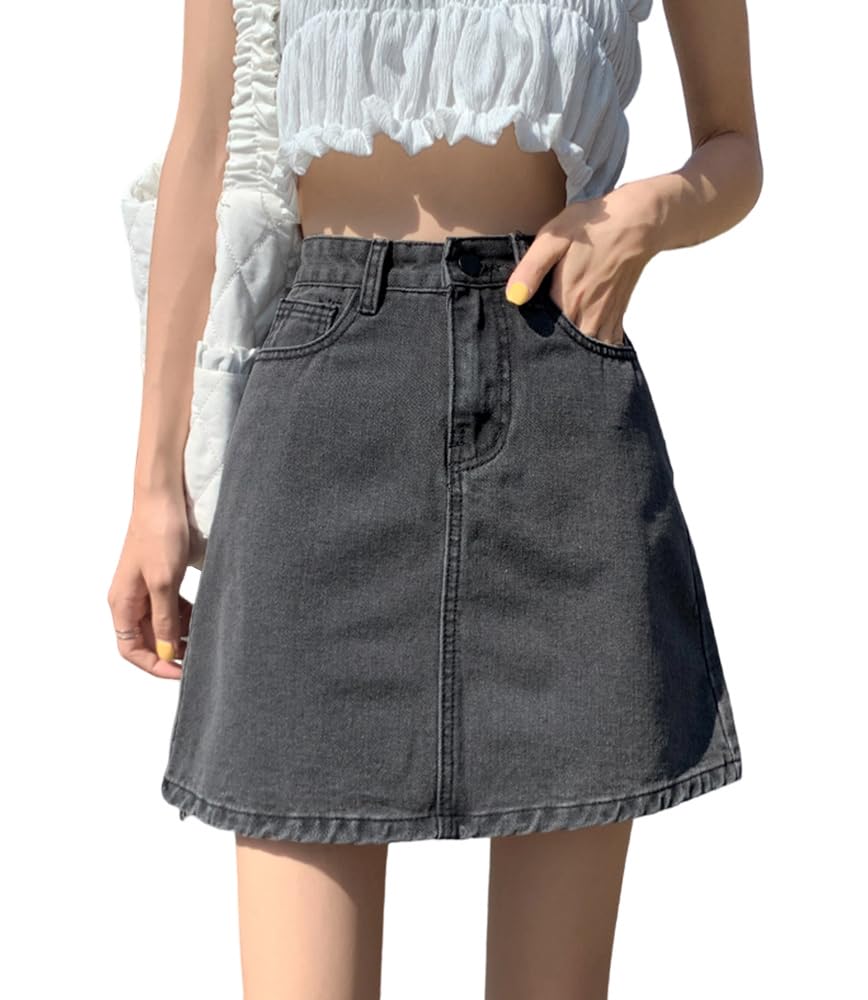 Amazon.co.jp: [syvent] 大きいサイズ デニム スカート ショート