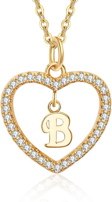 Amazon.com: Initial Heart Necklace for 