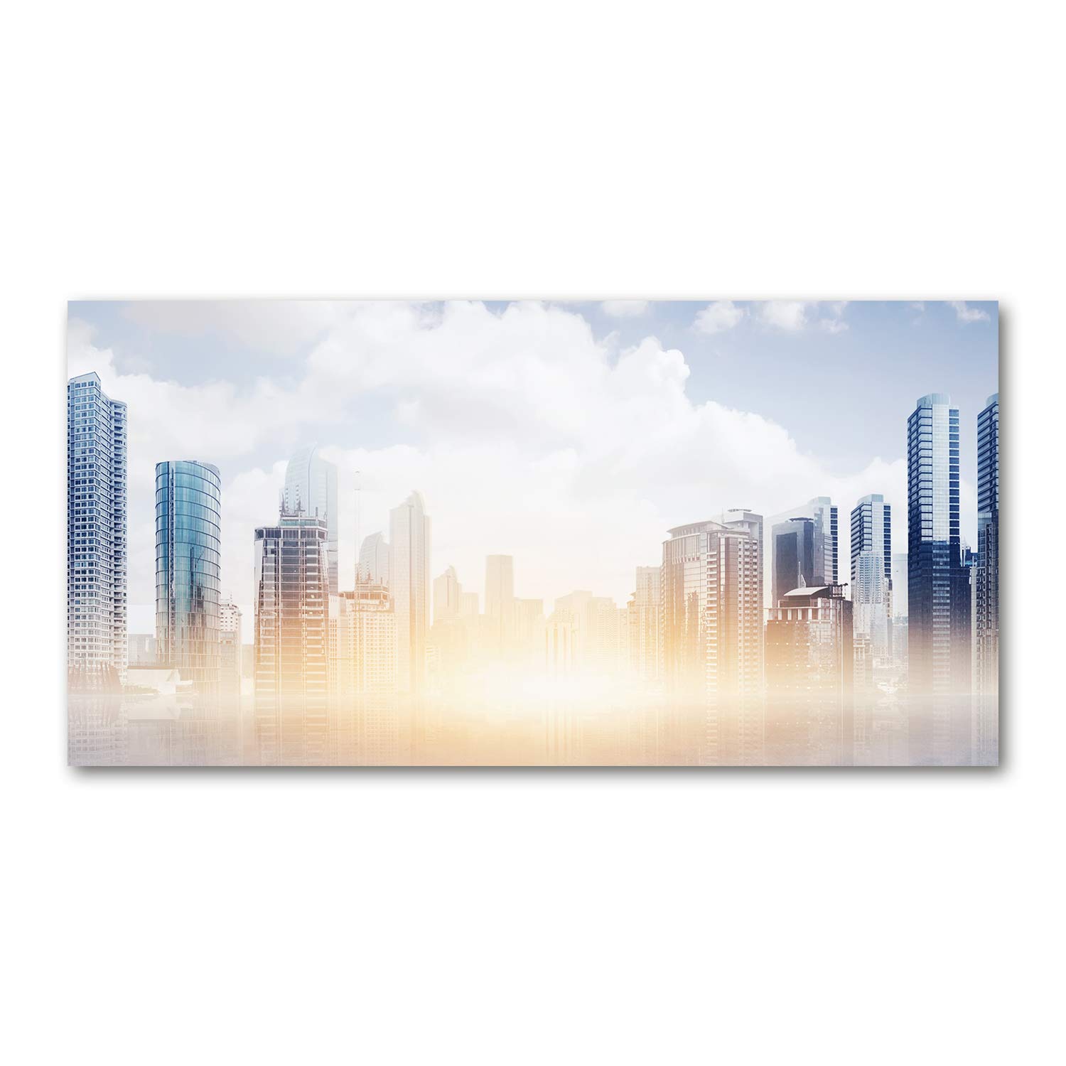 Tableau en verre acrylique 120x60 cm Tulup design gratte-ciel pour une décoration murale moderne