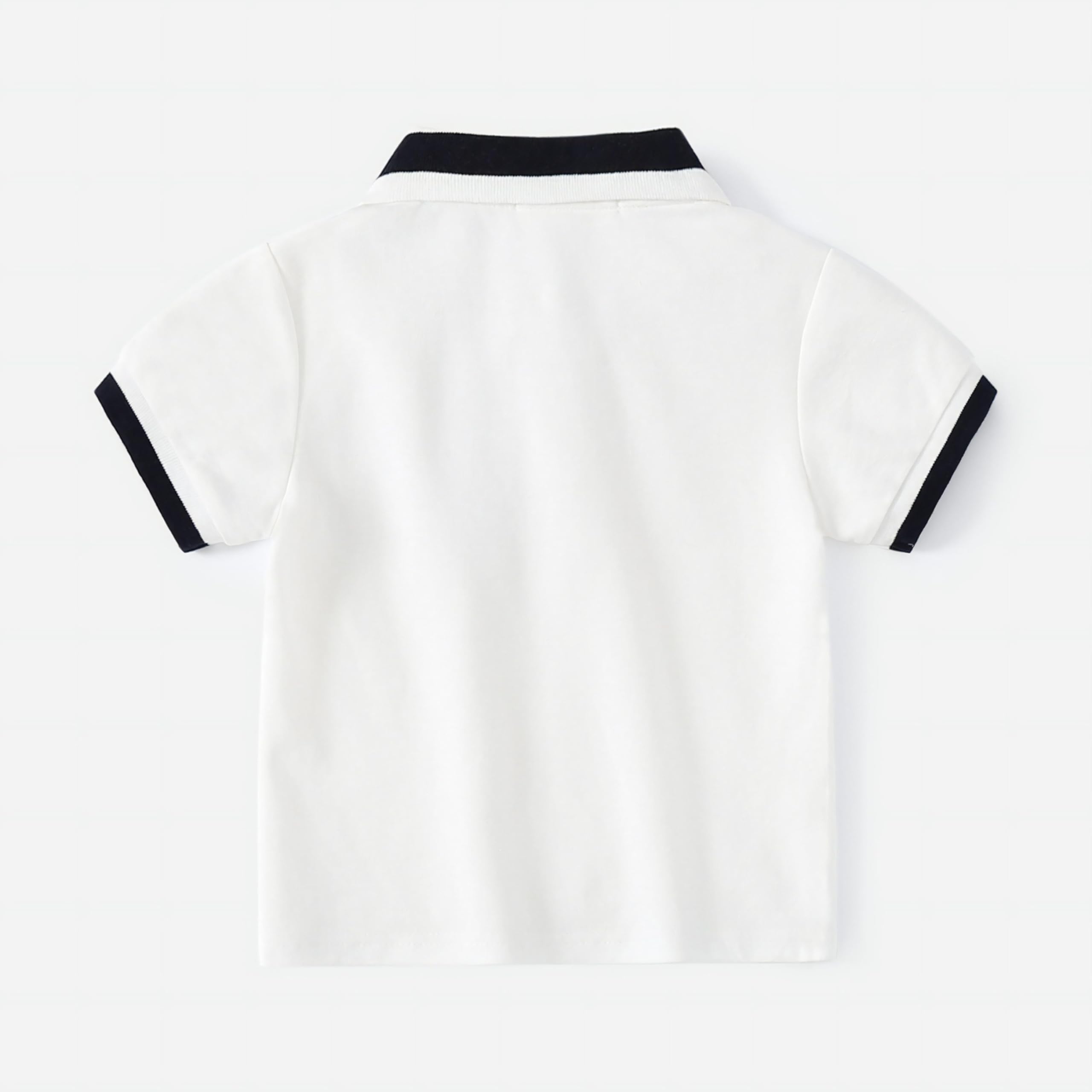 HONE BABY 100% Cotton Half Sleeve White Outer Space Design Kids Polo Tshirt for Baby Boys of 5 to 6 Years Old - Image 2 thumbnail