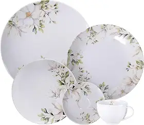 Aparelho de Jantar Tramontina Magnólia em Porcelana Decorada 20 Peças