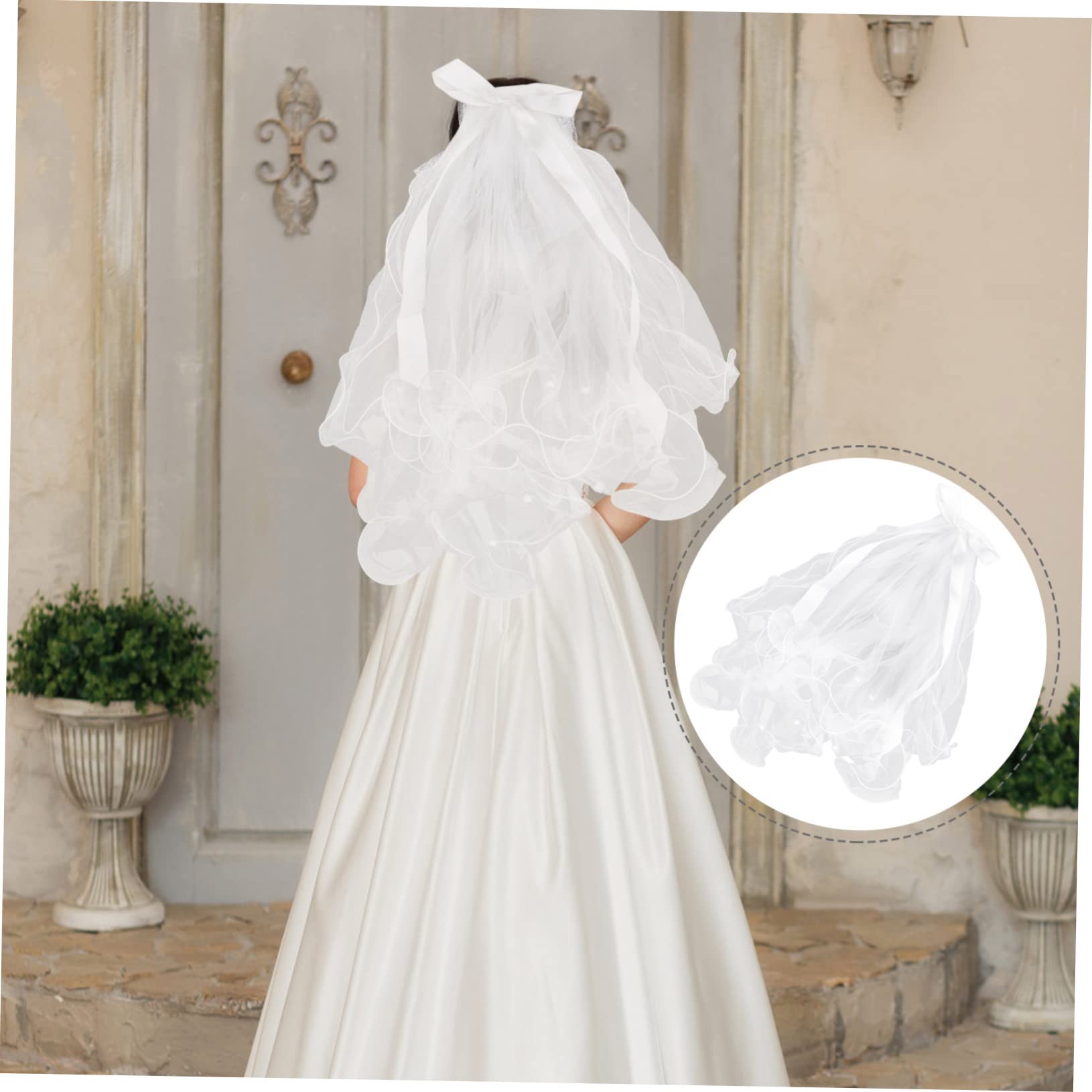 SHERCHPRY 5stücke Bachelorette Schleier Mit Haarschmuck Elegante Hochzeitsdekoration Für Junggesellinnenabschiede Fotografie Partys Kamm-stil