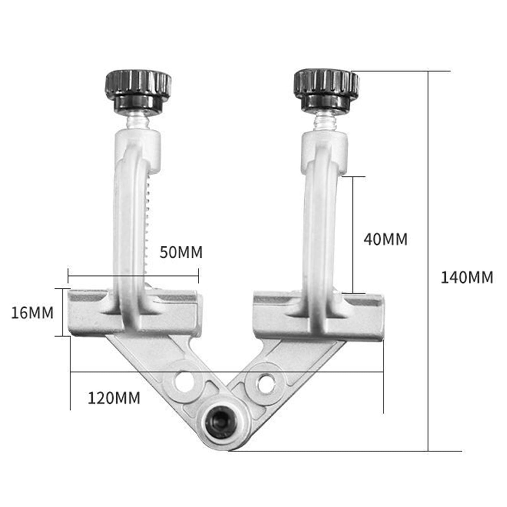 Aluminum Alloy Adjustable Tube Clamp Right Angle Fixture 10-180° Quick-Release Handle for Welding Woodworking