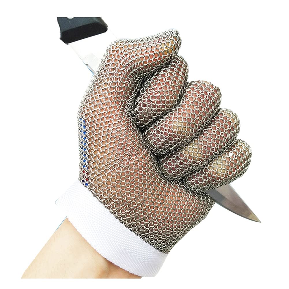 Guantes Resistentes a Cortes Guantes Antidestutivos De Acero Inoxidable, Maniobras De Protección De Mano De Obra De Oyster, Tamaños Xs A SG Disponible(M/A pack of one)
