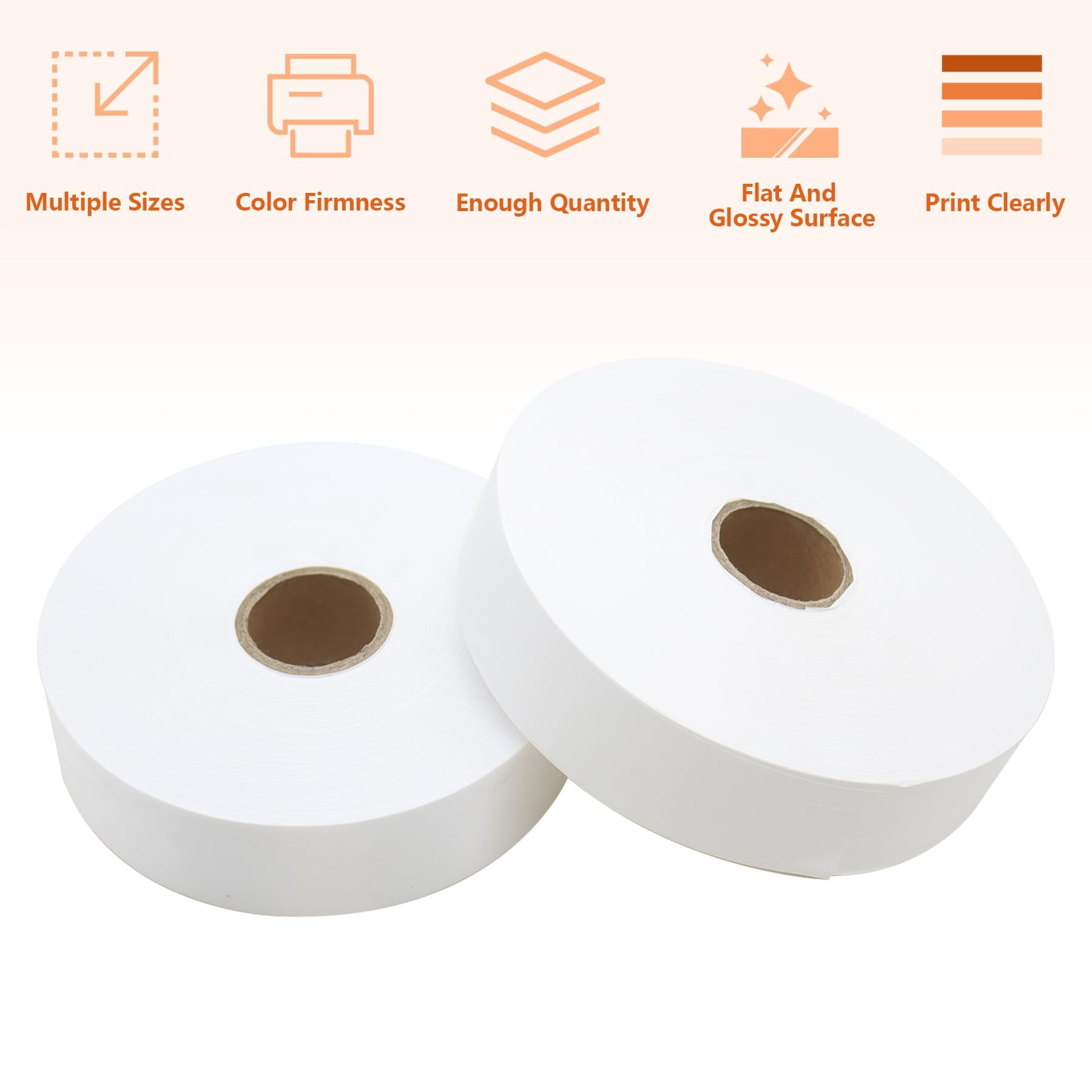 Etichette bianche in tessuto con nastro di seta, lavabili, etichette per nome, 1 rotolo di etichette personalizzate resistenti allo sbiadimento, nastro lavabile per indumenti, dimensioni 30