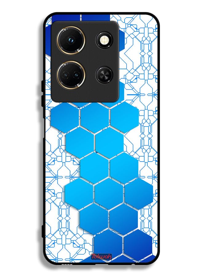 Tolwak Infinix Note 30 Protective Case Cover Honeycomb Hexagon Icon Networks Multicolor