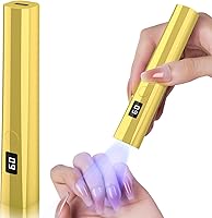 Vista 8 de Luz UV de mano para uñas de gel, lámpara LED de uñas de 5 W, mini secadora de uñas portátil con soporte y pantalla LCD, lámpara de uñas para secado