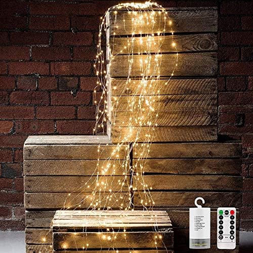 Watering Can Fairy Lights That Transform Your Space in Surprising Ways 6 VOOKRY 10 Strands 200 LEDs Hanging Twinkle Fairy Lights Battery Operated with Remote, Waterproof Waterfall Vine String Lights Silver Wire Branch Lights with Timer for Outdoor DIY Watering Can Lights
