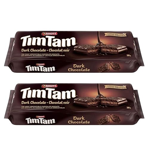 arnott's Tim Tam Chocolate oscuro, 200 g7.1 onzas, paquete de 2 Importado de Canadá 7.1 onzas (paquete de 2)