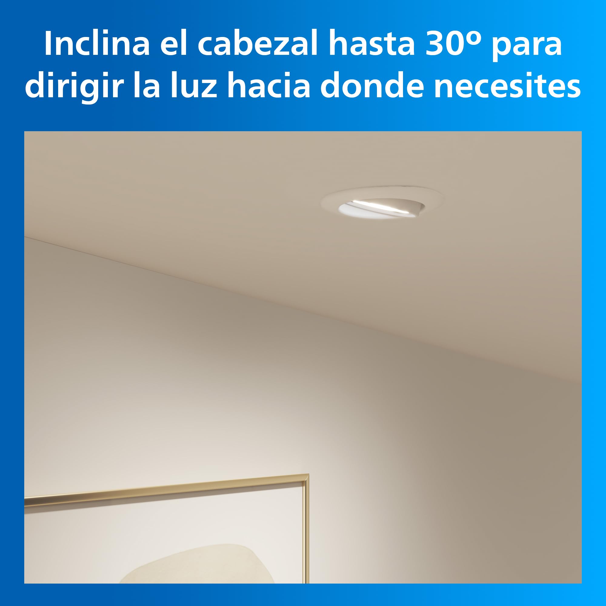 Philips Smart Lighting Kit Bombillas GU10, Pack de 4, Luz Blanca Ajustable y de Color, Solución Total, Cabezal Inclinable, Regulable, Control por App y Voz, Blanco