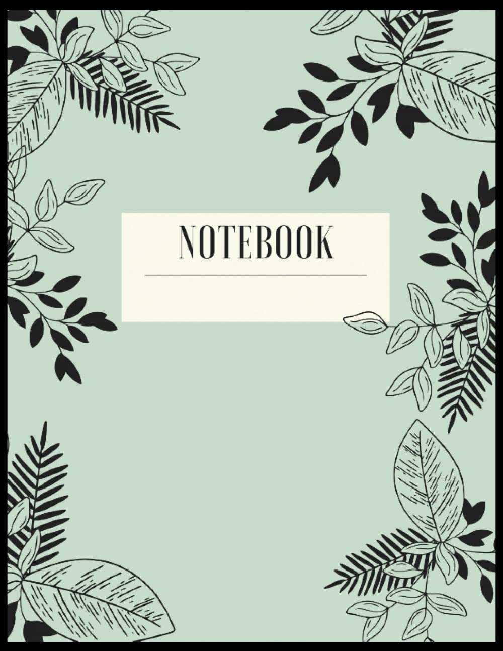 Floral Notebook for Book Quotes, Highlights and Other | Large (A4, 8,5" x 11") 200 Pages | Wide Ruled: Quotebook Notebook