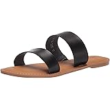 Amazon Essentials Women's Two Band Slip On Open Toe Sandal